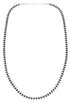 Hematite Genuine Sterling Silver Southwest Bead Necklace MX121587